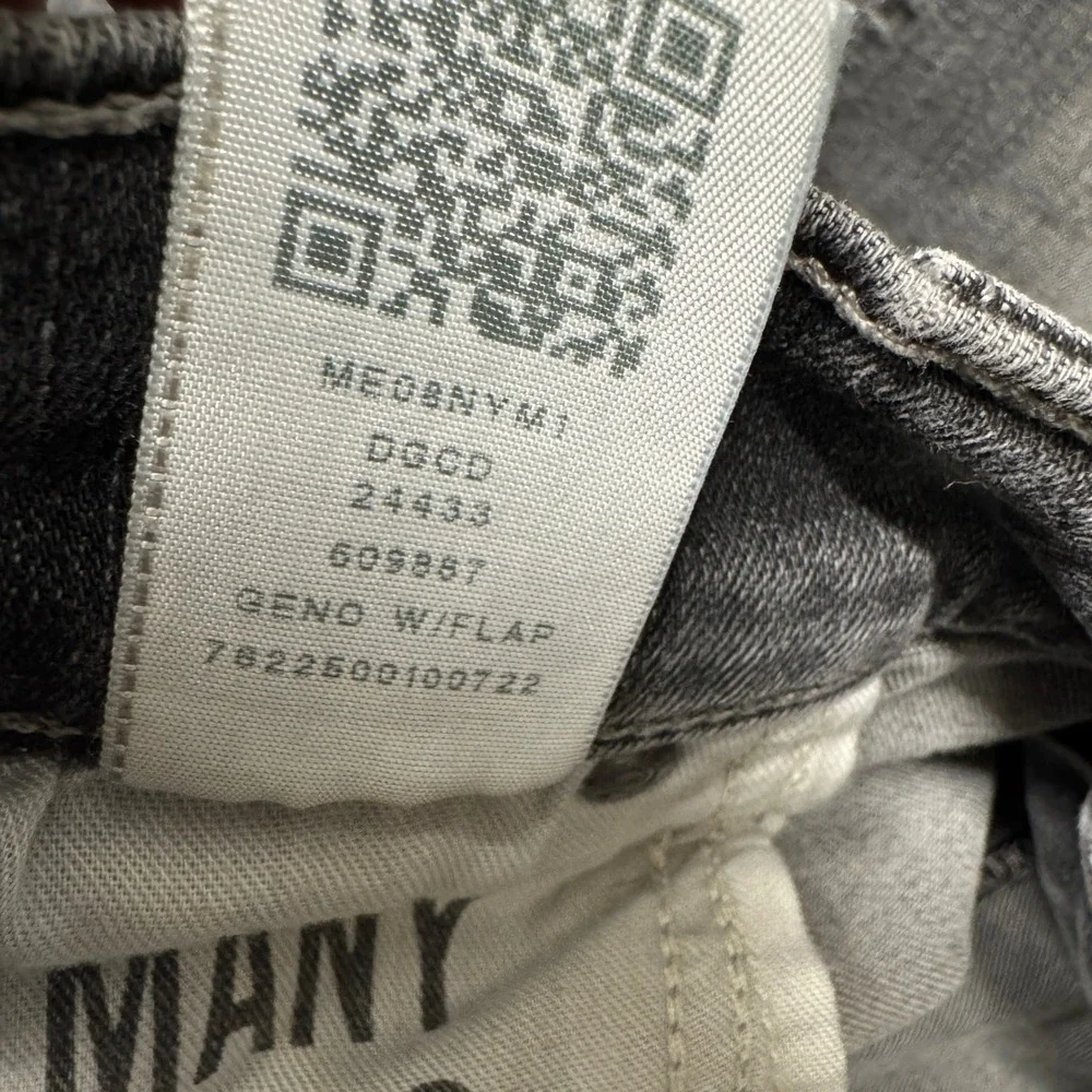 True Religion Jeans Mens 40 (40x32 ACTUAL) Geno Slim Flap Pocket Gray Denim